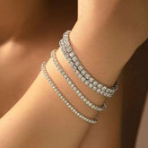 Elegant Stackable Bracelet Set | Luxurious Layered Diamond Bracelet | Versatile & Chic Wrist Jewelry